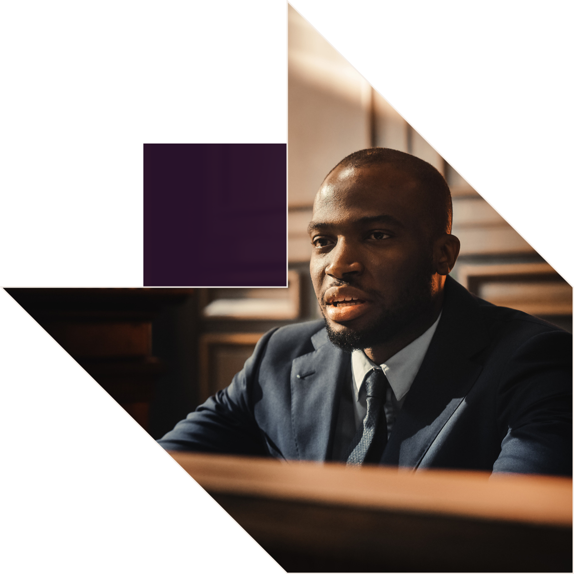 Expert consultant on the stand in court